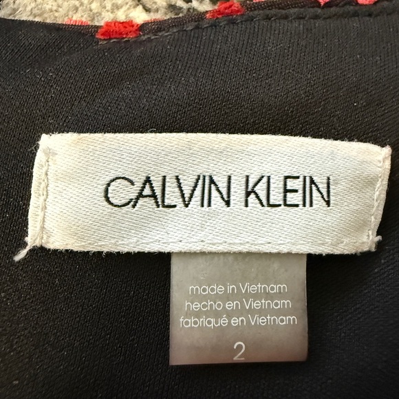 Calvin Klein Black Red Velvet Polka Dot V
Neck Tie Waist Dress Burnout Velvet 2 - Picture 6 of 8